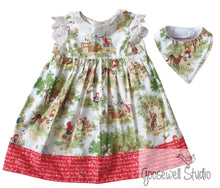 Load image into Gallery viewer, Dress and matching bib 12-18 months
