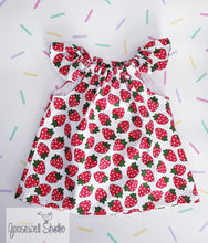 Load image into Gallery viewer, Strawberry outfit - shorts, top and hat age 4-5
